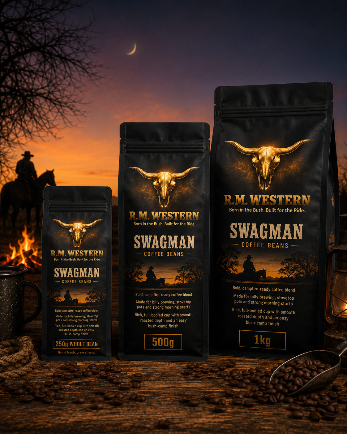 R.M. Western Swagman Coffee Beans 250g